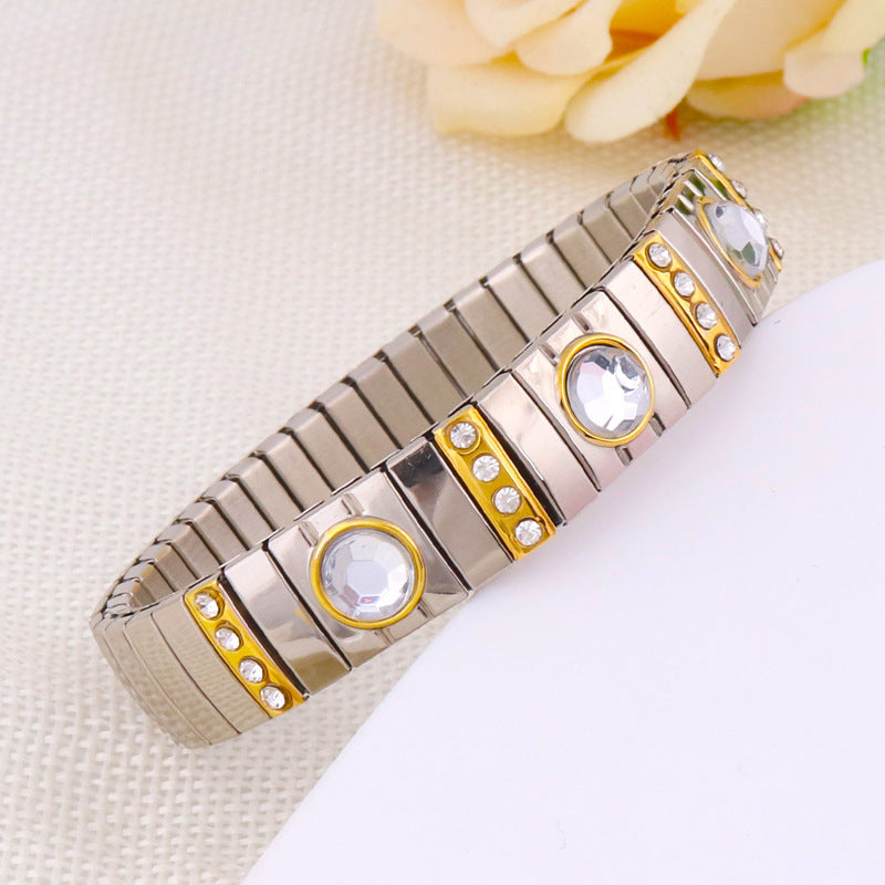 Wholesale Fashion Bohemian Elastic Titanium Steel Bracelet